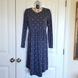 Blue polka dot dress, no brand